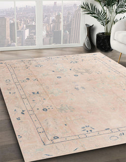 Machine Washable Abstract Desert Sand Beige Rug in a Family Room, wshabs4320