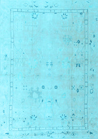 Oriental Light Blue Traditional Rug, abs4320lblu