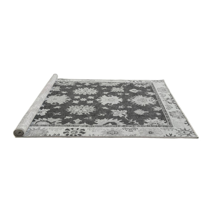 Sideview of Machine Washable Oriental Gray Traditional Rug, wshabs4321gry