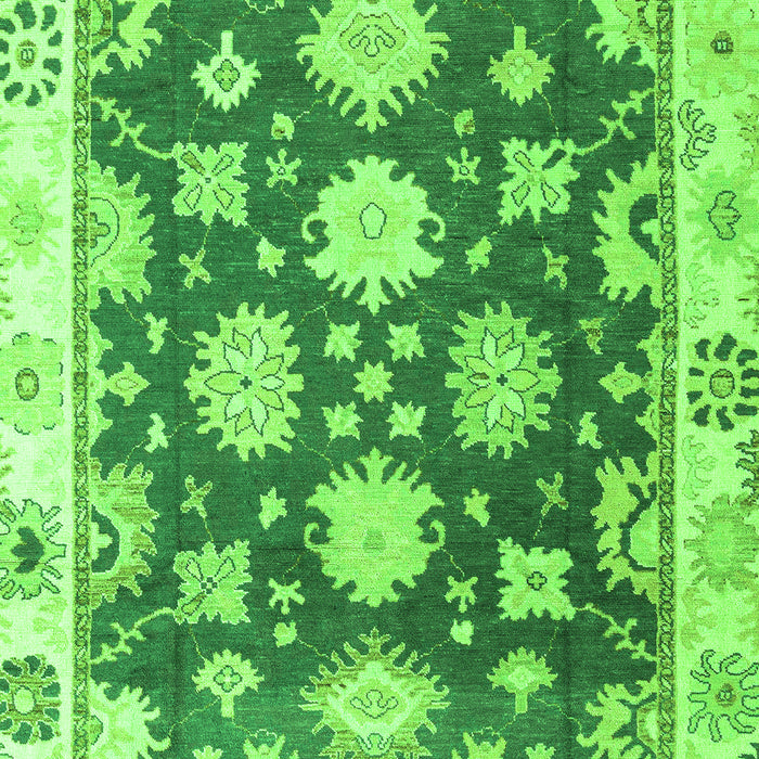 Machine Washable Oriental Green Traditional Area Rugs, wshabs4321grn