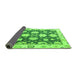 Sideview of Oriental Green Traditional Rug, abs4321grn