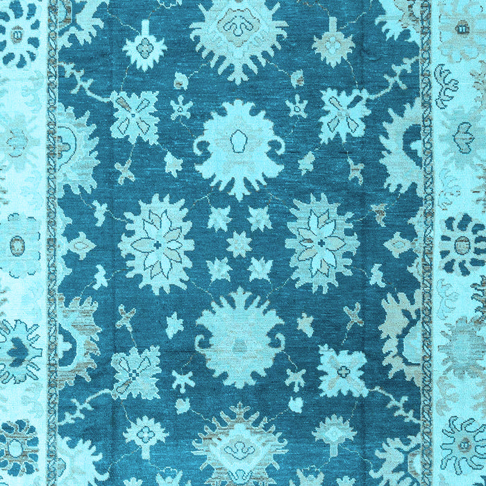 Machine Washable Oriental Light Blue Traditional Rug, wshabs4321lblu
