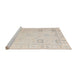 Sideview of Machine Washable Abstract Wheat Beige Rug, wshabs4322