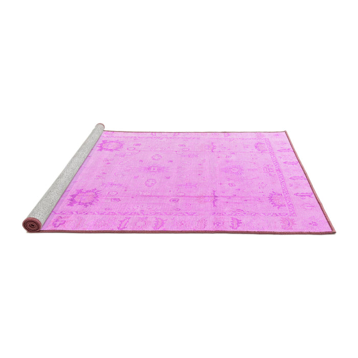 Sideview of Machine Washable Oriental Pink Traditional Rug, wshabs4322pnk