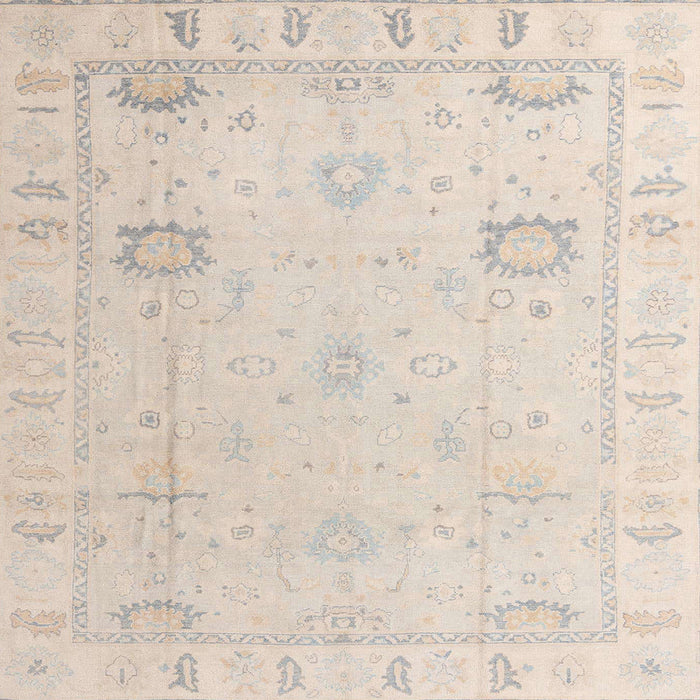 Square Abstract Wheat Beige Oriental Rug, abs4322