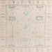 Square Abstract Wheat Beige Oriental Rug, abs4322