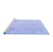 Sideview of Machine Washable Oriental Blue Traditional Rug, wshabs4322blu