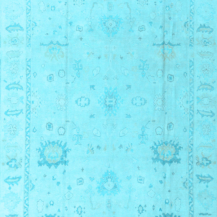 Machine Washable Oriental Light Blue Traditional Rug, wshabs4322lblu