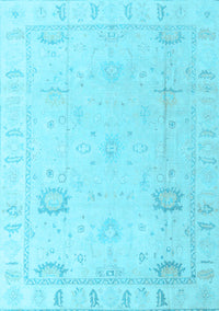 Oriental Light Blue Traditional Rug, abs4322lblu