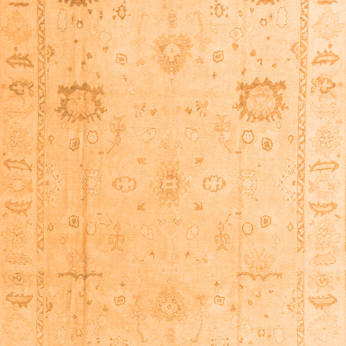 Machine Washable Oriental Orange Traditional Area Rugs, wshabs4322org