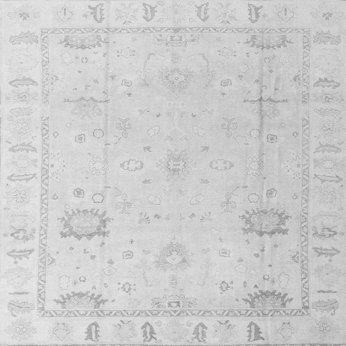 Square Machine Washable Oriental Gray Traditional Rug, wshabs4322gry