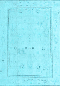 Oriental Light Blue Traditional Rug, abs4323lblu