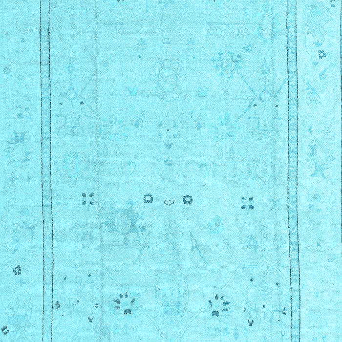 Machine Washable Oriental Light Blue Traditional Rug, wshabs4323lblu