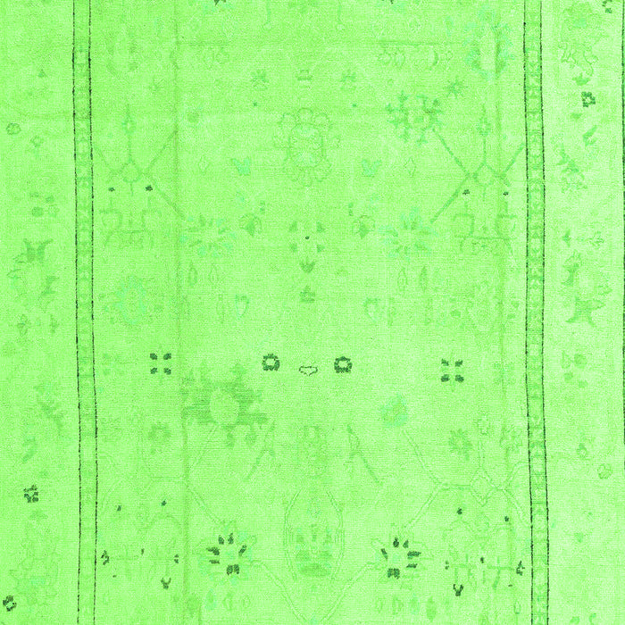 Machine Washable Oriental Green Traditional Area Rugs, wshabs4323grn