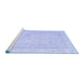 Sideview of Machine Washable Oriental Blue Traditional Rug, wshabs4323blu