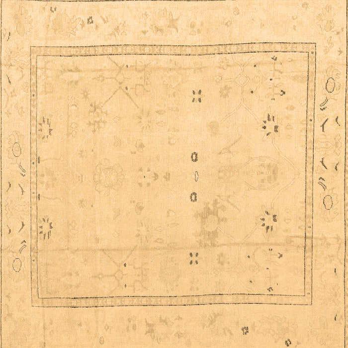 Square Oriental Brown Traditional Rug, abs4323brn