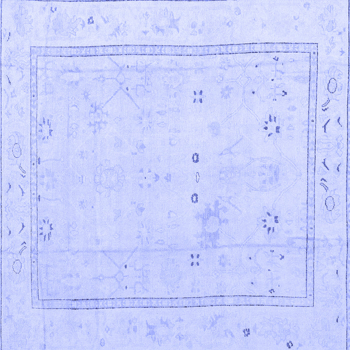 Square Oriental Blue Traditional Rug, abs4323blu