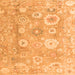 Square Oriental Orange Traditional Rug, abs4324org