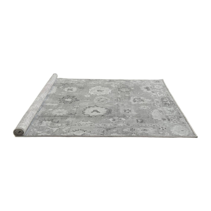 Sideview of Machine Washable Oriental Gray Traditional Rug, wshabs4324gry