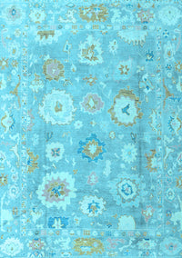 Oriental Light Blue Traditional Rug, abs4324lblu