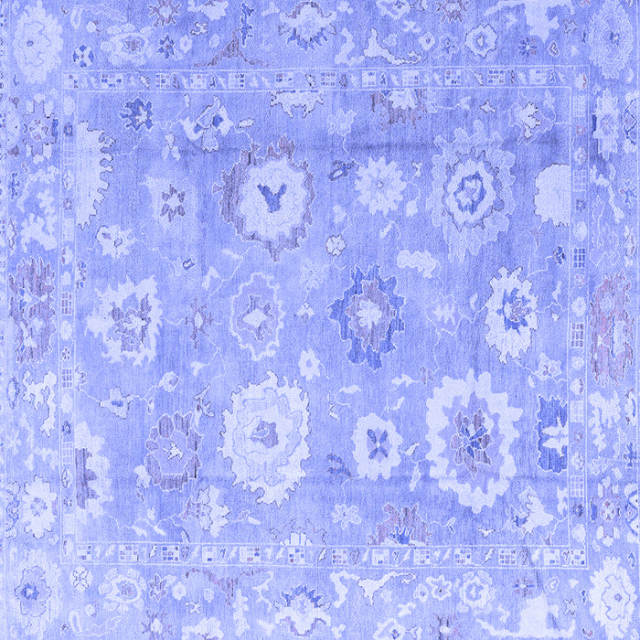 Square Machine Washable Oriental Blue Traditional Rug, wshabs4324blu