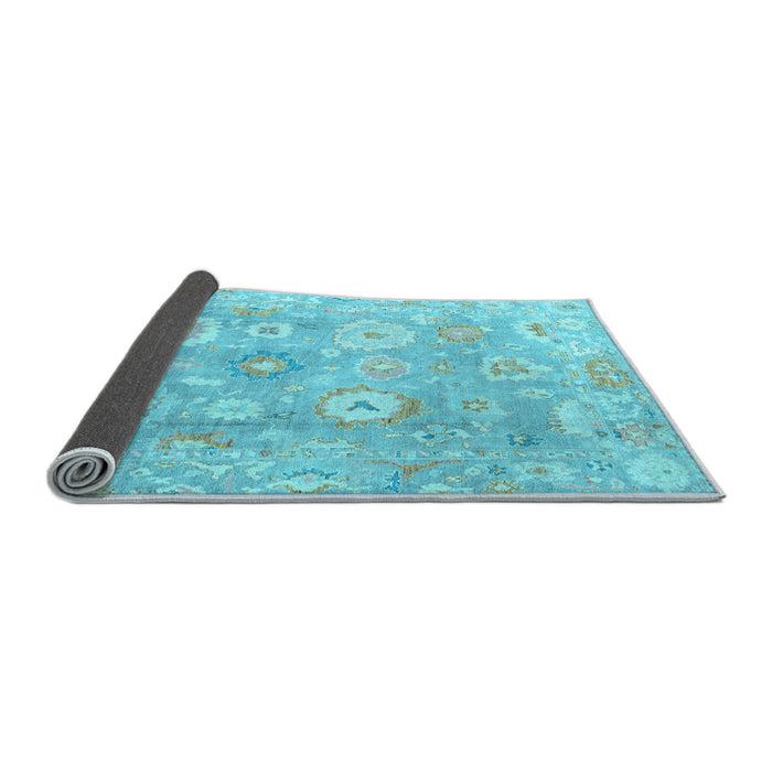 Sideview of Oriental Light Blue Traditional Rug, abs4324lblu