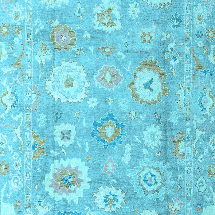 Machine Washable Oriental Light Blue Traditional Rug, wshabs4324lblu