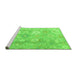 Sideview of Machine Washable Oriental Green Traditional Area Rugs, wshabs4324grn