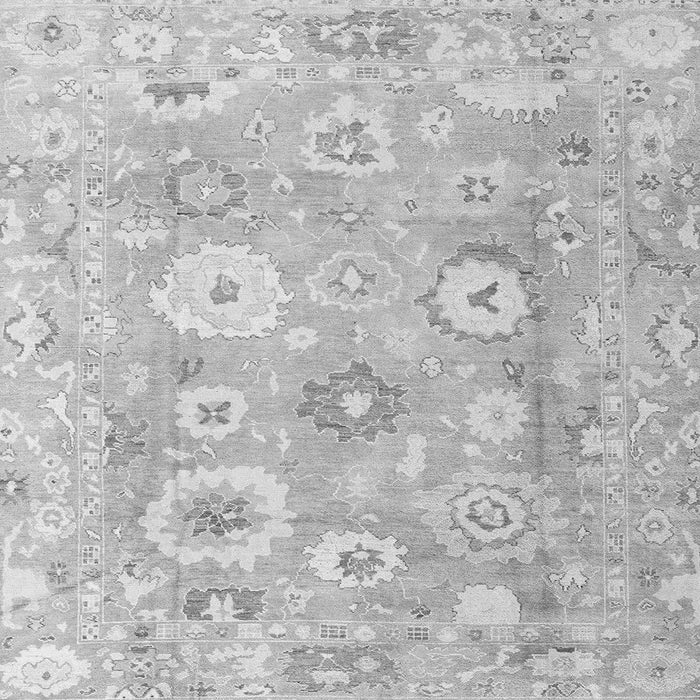 Square Machine Washable Oriental Gray Traditional Rug, wshabs4324gry