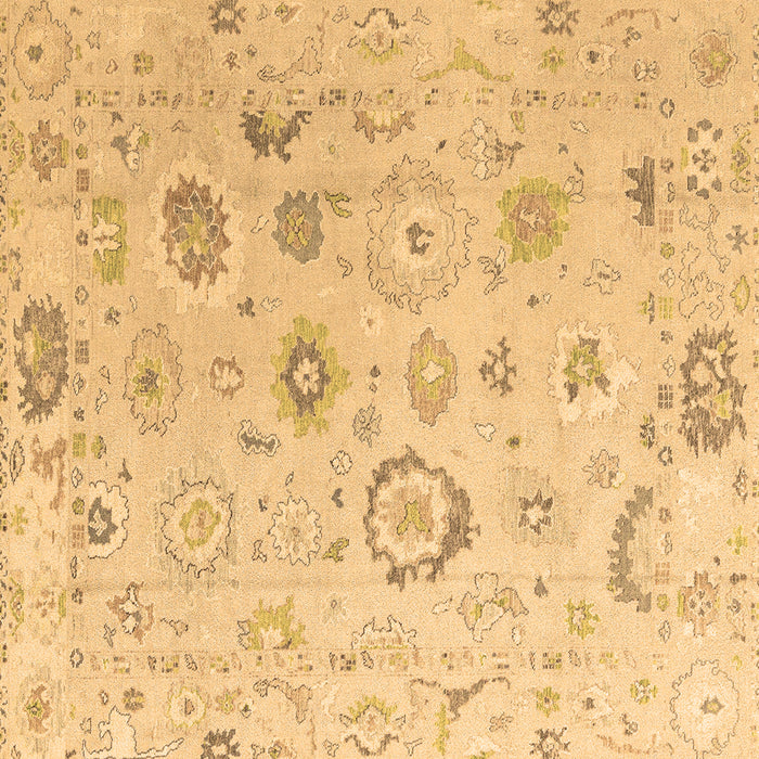 Square Oriental Brown Traditional Rug, abs4325brn