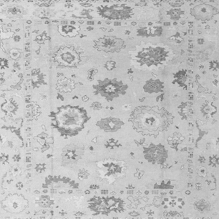 Square Machine Washable Oriental Gray Traditional Rug, wshabs4325gry