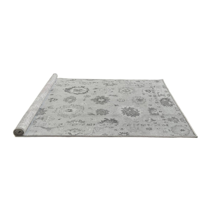 Sideview of Machine Washable Oriental Gray Traditional Rug, wshabs4325gry