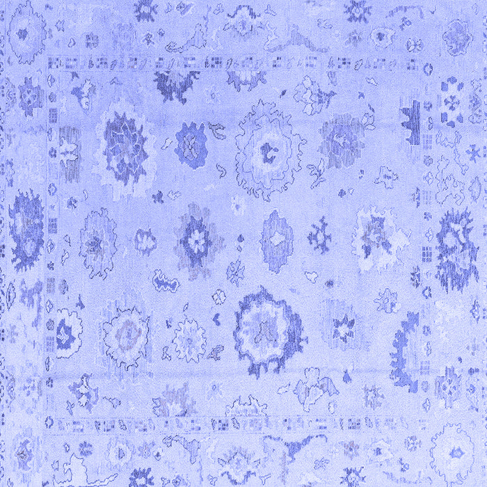 Square Oriental Blue Traditional Rug, abs4325blu