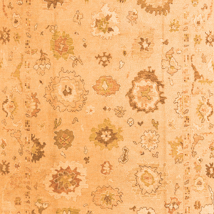 Machine Washable Oriental Orange Traditional Area Rugs, wshabs4325org