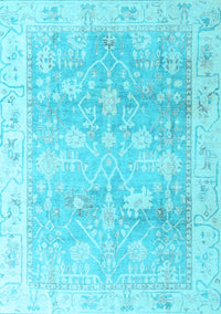 Oriental Light Blue Traditional Rug, abs4326lblu