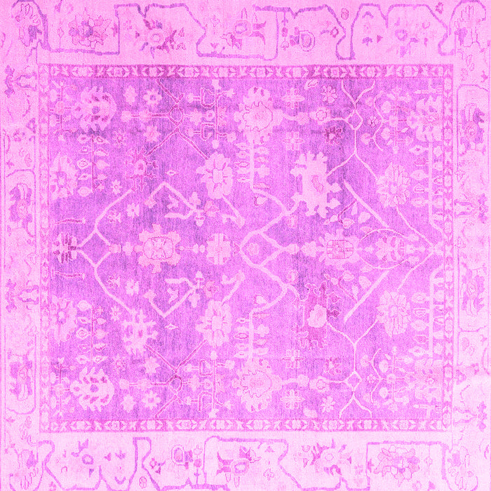 Square Oriental Pink Traditional Rug, abs4326pnk