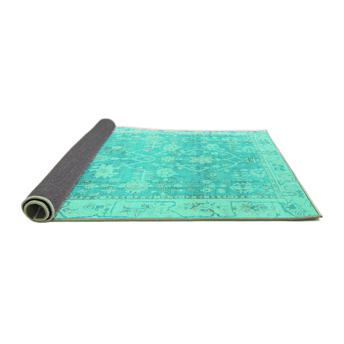 Sideview of Oriental Turquoise Traditional Rug, abs4326turq