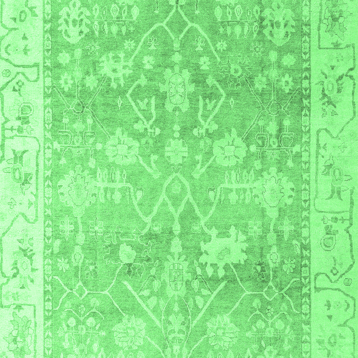 Machine Washable Oriental Emerald Green Traditional Area Rugs, wshabs4326emgrn