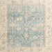 Square Abstract Sage Green Oriental Rug, abs4326