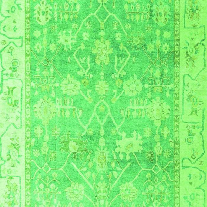 Machine Washable Oriental Green Traditional Area Rugs, wshabs4326grn
