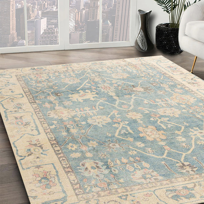 Machine Washable Abstract Sage Green Rug in a Family Room, wshabs4326