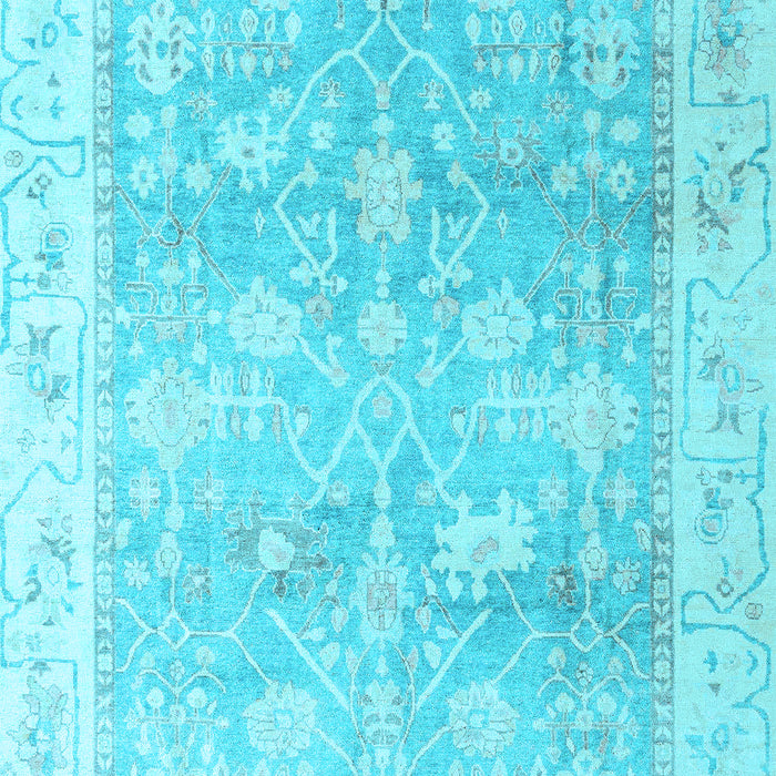 Machine Washable Oriental Light Blue Traditional Rug, wshabs4326lblu