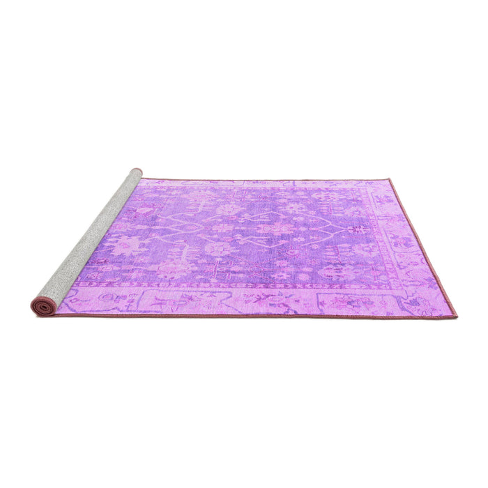 Sideview of Machine Washable Oriental Purple Traditional Area Rugs, wshabs4326pur