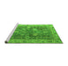 Sideview of Machine Washable Abstract Green Modern Area Rugs, wshabs4327grn