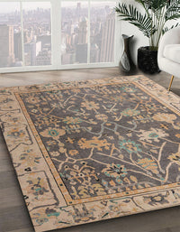 Abstract Brown Modern Rug, abs4327