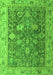 Machine Washable Abstract Green Modern Area Rugs, wshabs4327grn