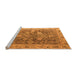 Sideview of Machine Washable Abstract Orange Modern Area Rugs, wshabs4327org