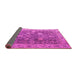 Sideview of Abstract Pink Modern Rug, abs4327pnk