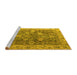 Sideview of Machine Washable Abstract Yellow Modern Rug, wshabs4327yw