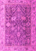 Machine Washable Abstract Pink Modern Rug, wshabs4327pnk